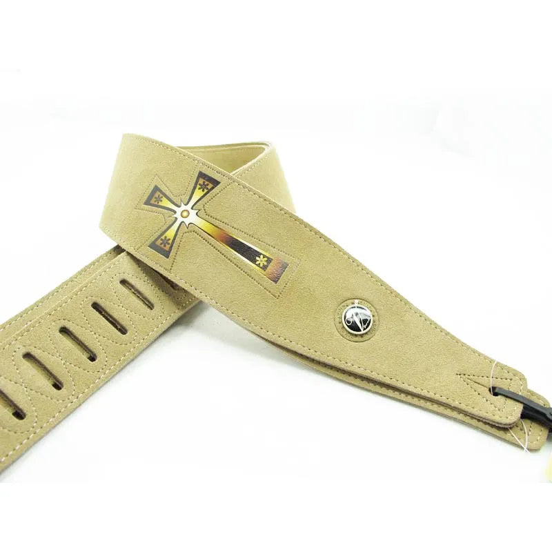 YUEKO Two Layer Leather Guitar Strap High Quality Strap for Acoustic Electric Bass Guitar Strap Guitar Accessories Guitar Part