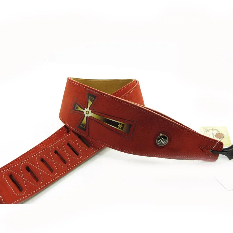 YUEKO Two Layer Leather Guitar Strap High Quality Strap for Acoustic Electric Bass Guitar Strap Guitar Accessories Guitar Part