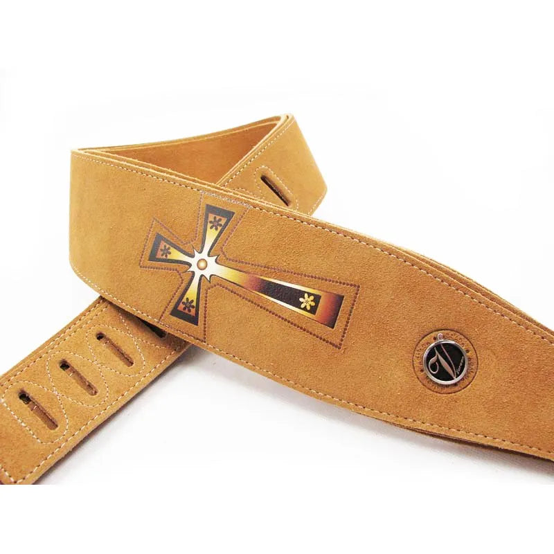 YUEKO Two Layer Leather Guitar Strap High Quality Strap for Acoustic Electric Bass Guitar Strap Guitar Accessories Guitar Part