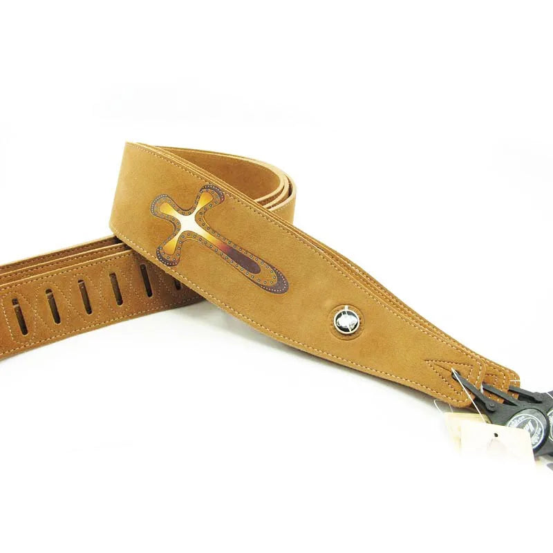 YUEKO Two Layer Leather Guitar Strap High Quality Strap for Acoustic Electric Bass Guitar Strap Guitar Accessories Guitar Part