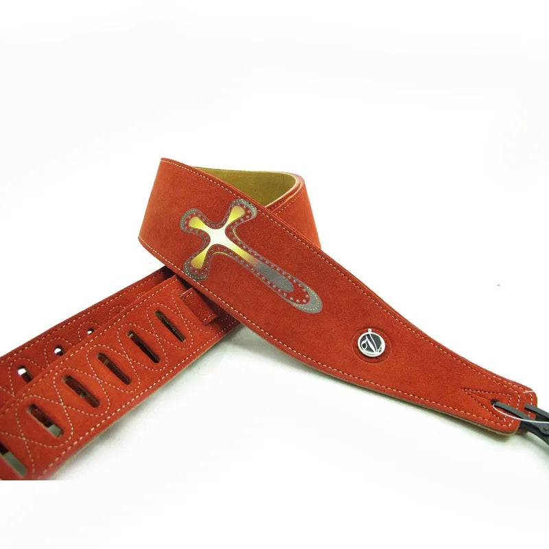 YUEKO Two Layer Leather Guitar Strap High Quality Strap for Acoustic Electric Bass Guitar Strap Guitar Accessories Guitar Part