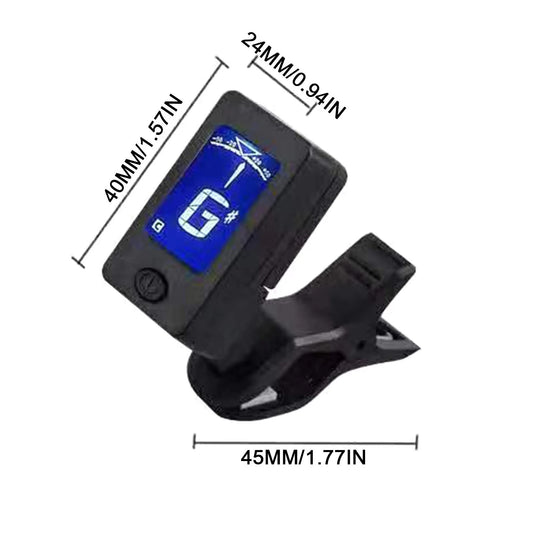Precision 360° Clip-On Guitar Tuner – Fast & Accurate Tuning for Guitar, Bass & Ukulele