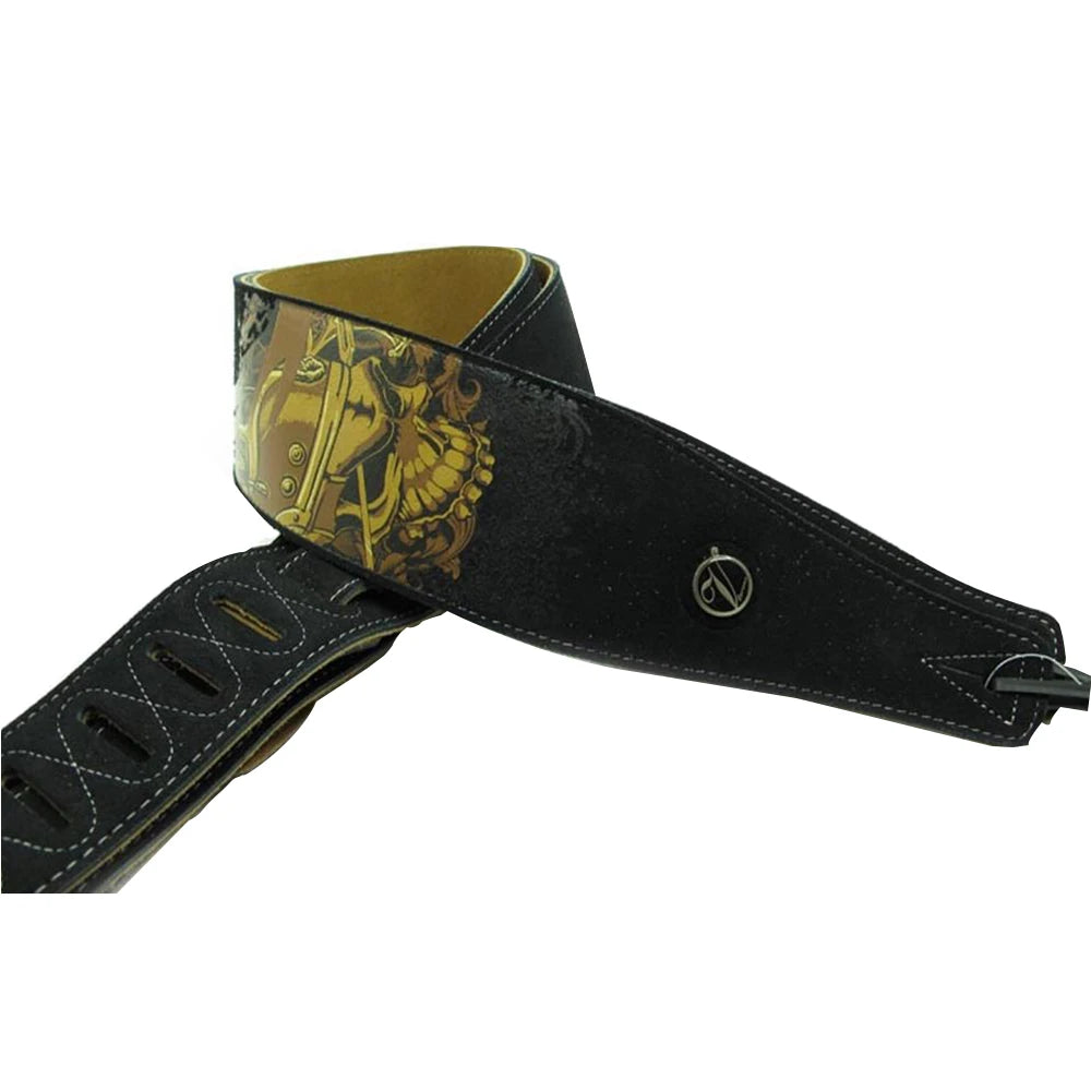 YUEKO Two Layer Leather Guitar Strap High Quality Strap for Acoustic Electric Bass Guitar Strap Guitar Accessories Guitar Part