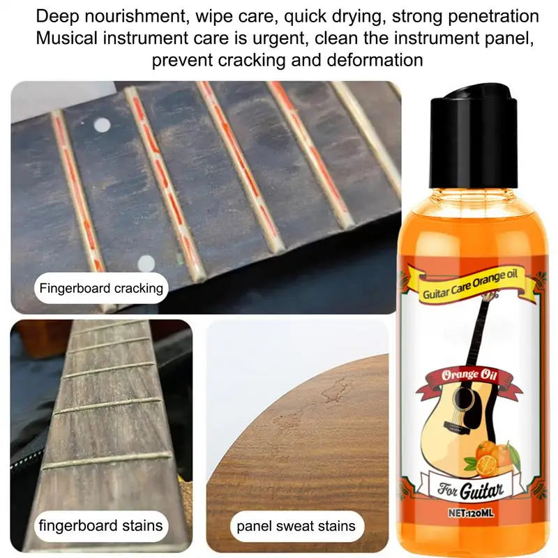Guitar Fretboard Care Oil – Natural Wood Conditioner & Cleaning Kit with Polishing Cloth