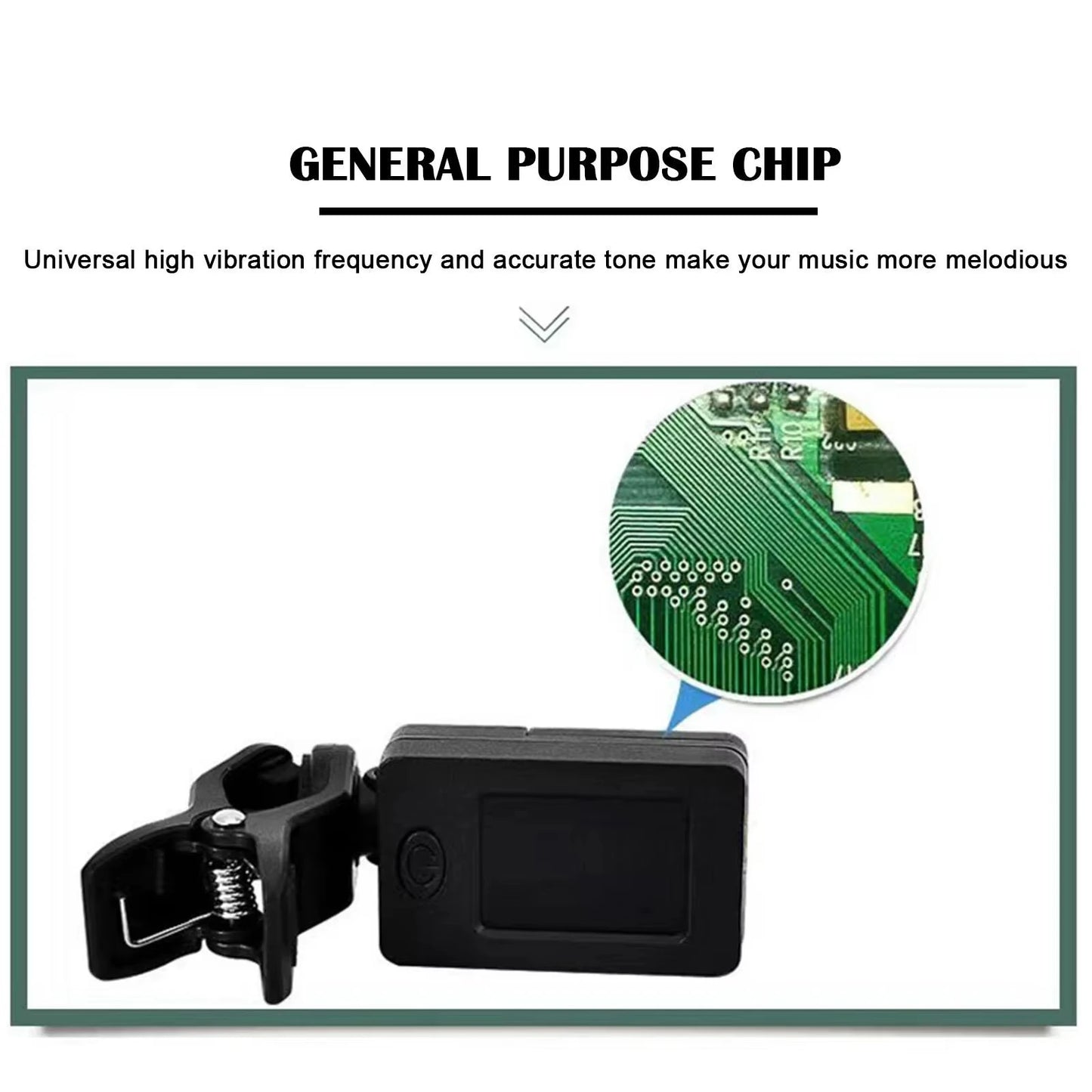 Precision 360° Clip-On Guitar Tuner – Fast & Accurate Tuning for Guitar, Bass & Ukulele