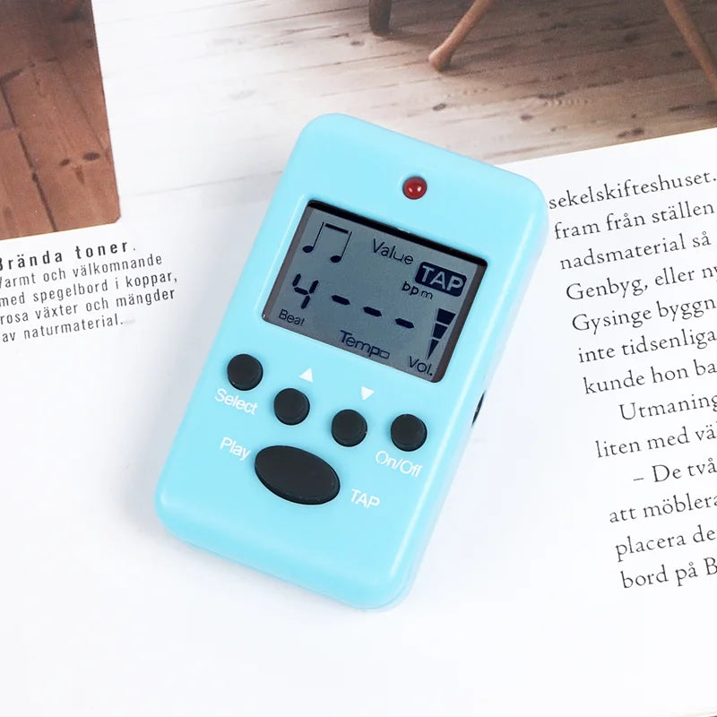 Mini Digital Clip-On Metronome – Adjustable Tempo Practice Tool for Guitar, Piano & More