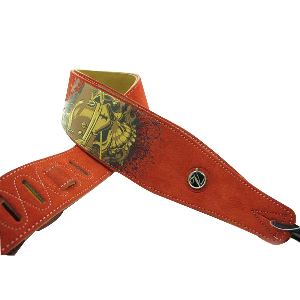 YUEKO Two Layer Leather Guitar Strap High Quality Strap for Acoustic Electric Bass Guitar Strap Guitar Accessories Guitar Part