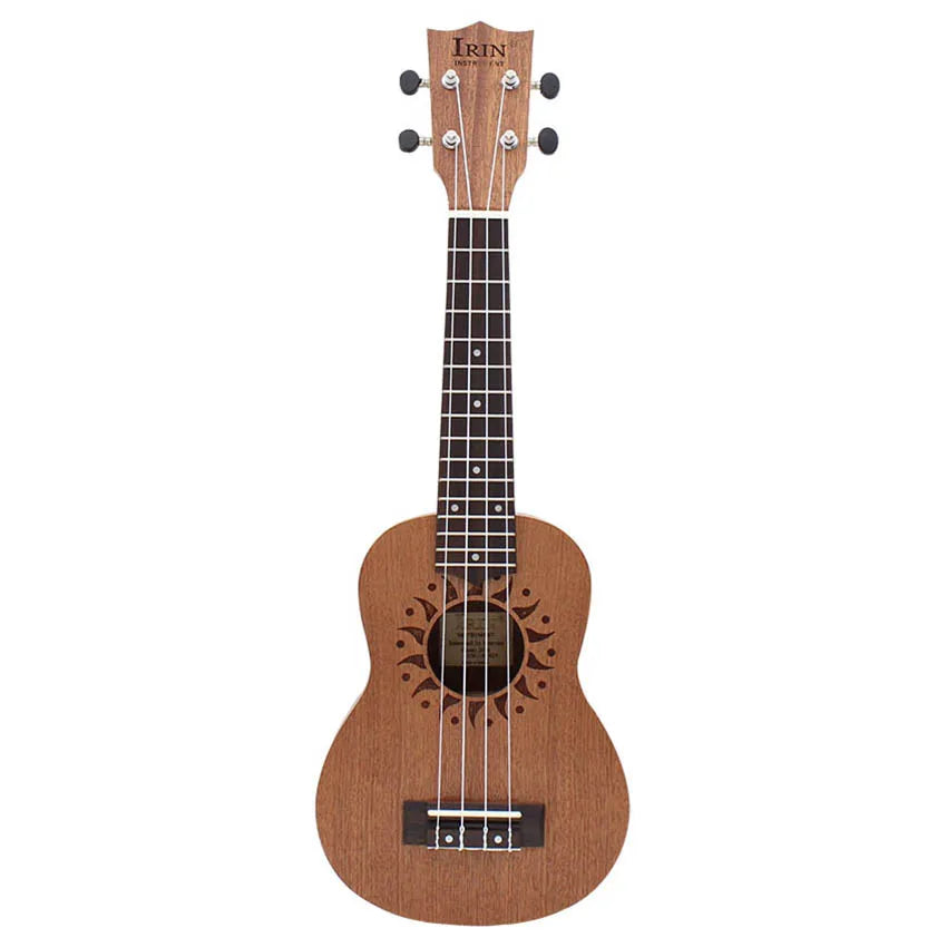 IRIN 21 Inch Ukulele Hawaiian Guitar Soprano Beginner Ukulele 4 String Guitar Musical Gifts Instrument With Kazoo Strap Capo Bag
