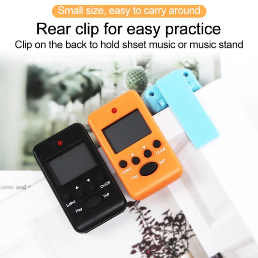 Mini Digital Clip-On Metronome – Adjustable Tempo Practice Tool for Guitar, Piano & More