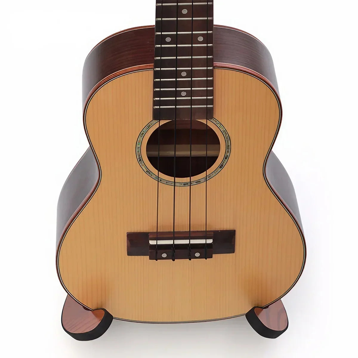 Portable Wooden Ukulele Stand – Adjustable Bamboo Display Holder for 21–26” Ukuleles
