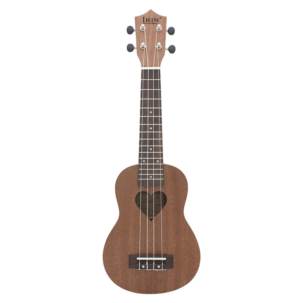 IRIN 21 Inch Ukulele Hawaiian Guitar Soprano Beginner Ukulele 4 String Guitar Musical Gifts Instrument With Kazoo Strap Capo Bag