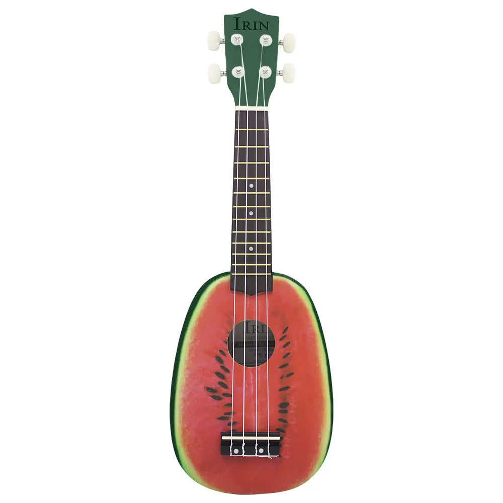 IRIN 21 Inch Ukulele Hawaiian Guitar Soprano Beginner Ukulele 4 String Guitar Musical Gifts Instrument With Kazoo Strap Capo Bag