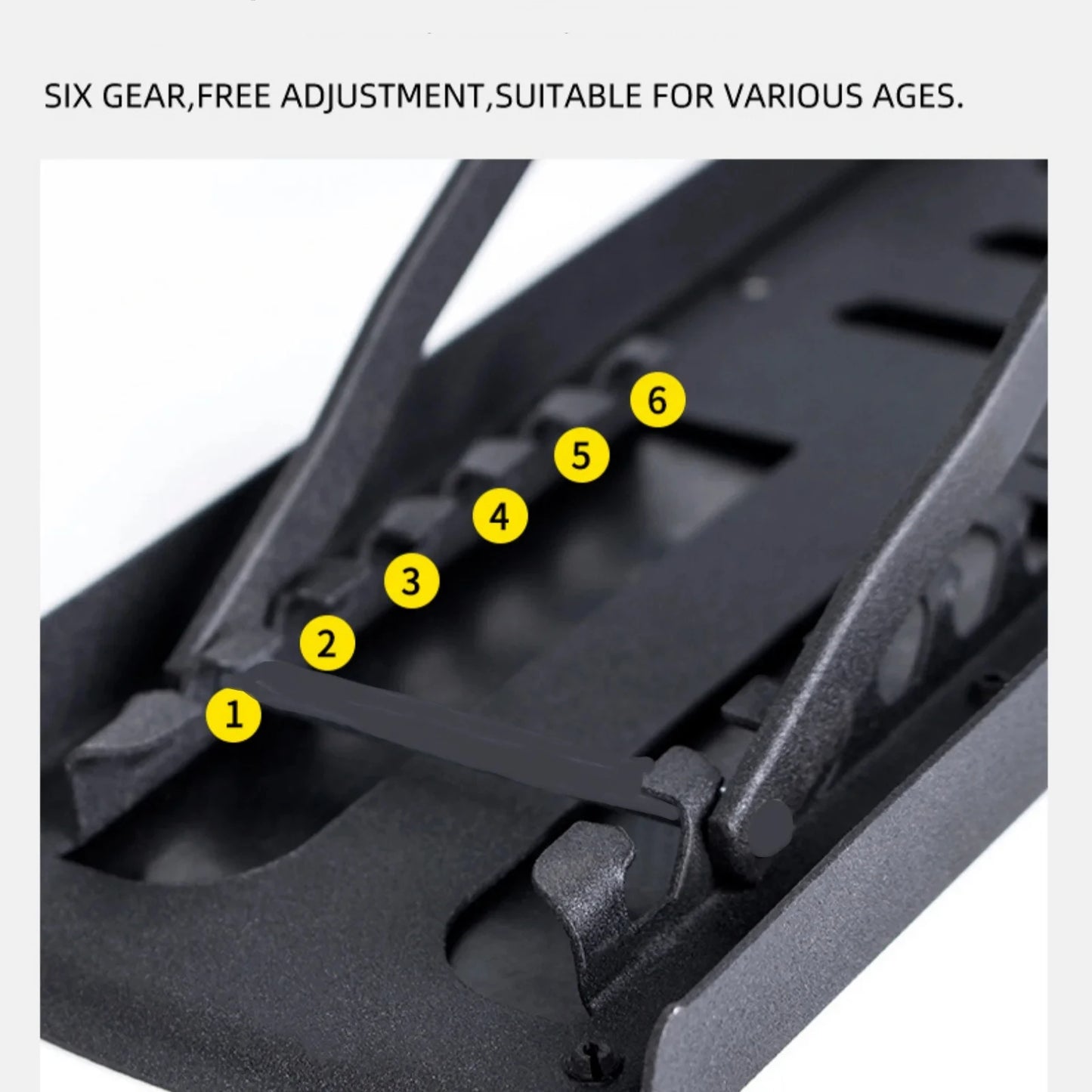 Adjustable Guitar Footrest – Foldable Metal Foot Stool with Non-Slip Rubber Grip (4 or 6 Height Positions)