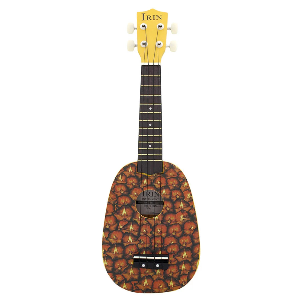 IRIN 21 Inch Ukulele Hawaiian Guitar Soprano Beginner Ukulele 4 String Guitar Musical Gifts Instrument With Kazoo Strap Capo Bag