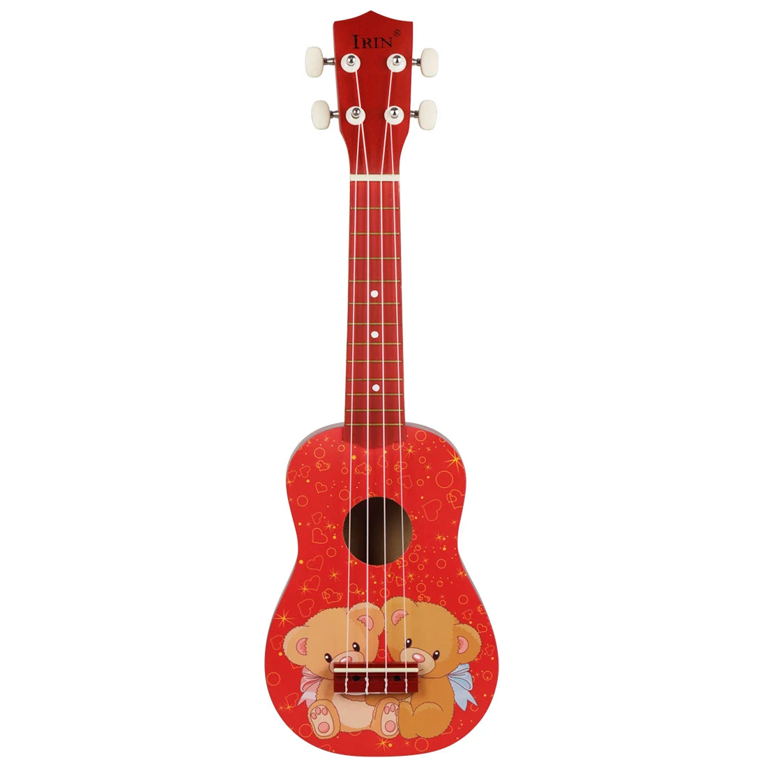 IRIN 21 Inch Ukulele Hawaiian Guitar Soprano Beginner Ukulele 4 String Guitar Musical Gifts Instrument With Kazoo Strap Capo Bag