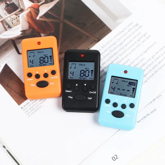 Mini Digital Clip-On Metronome – Adjustable Tempo Practice Tool for Guitar, Piano & More