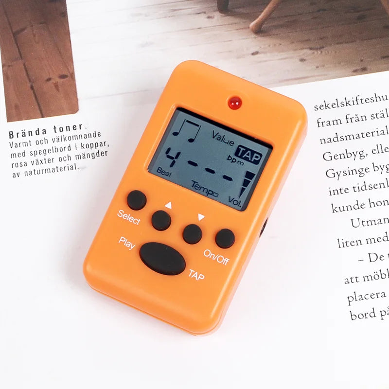 Mini Digital Clip-On Metronome – Adjustable Tempo Practice Tool for Guitar, Piano & More